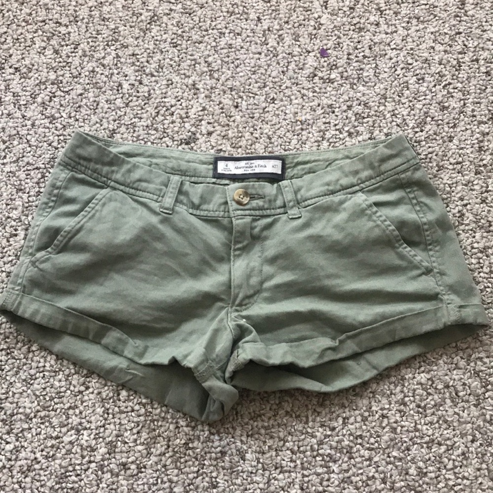 Size 4 olive green jean shorts